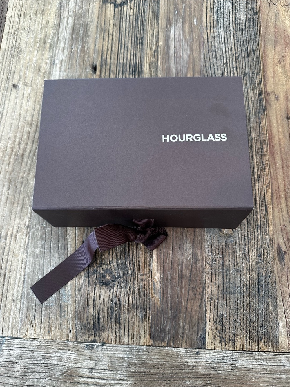 Hourglass Brown Gift Box with Ribbon